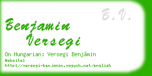 benjamin versegi business card